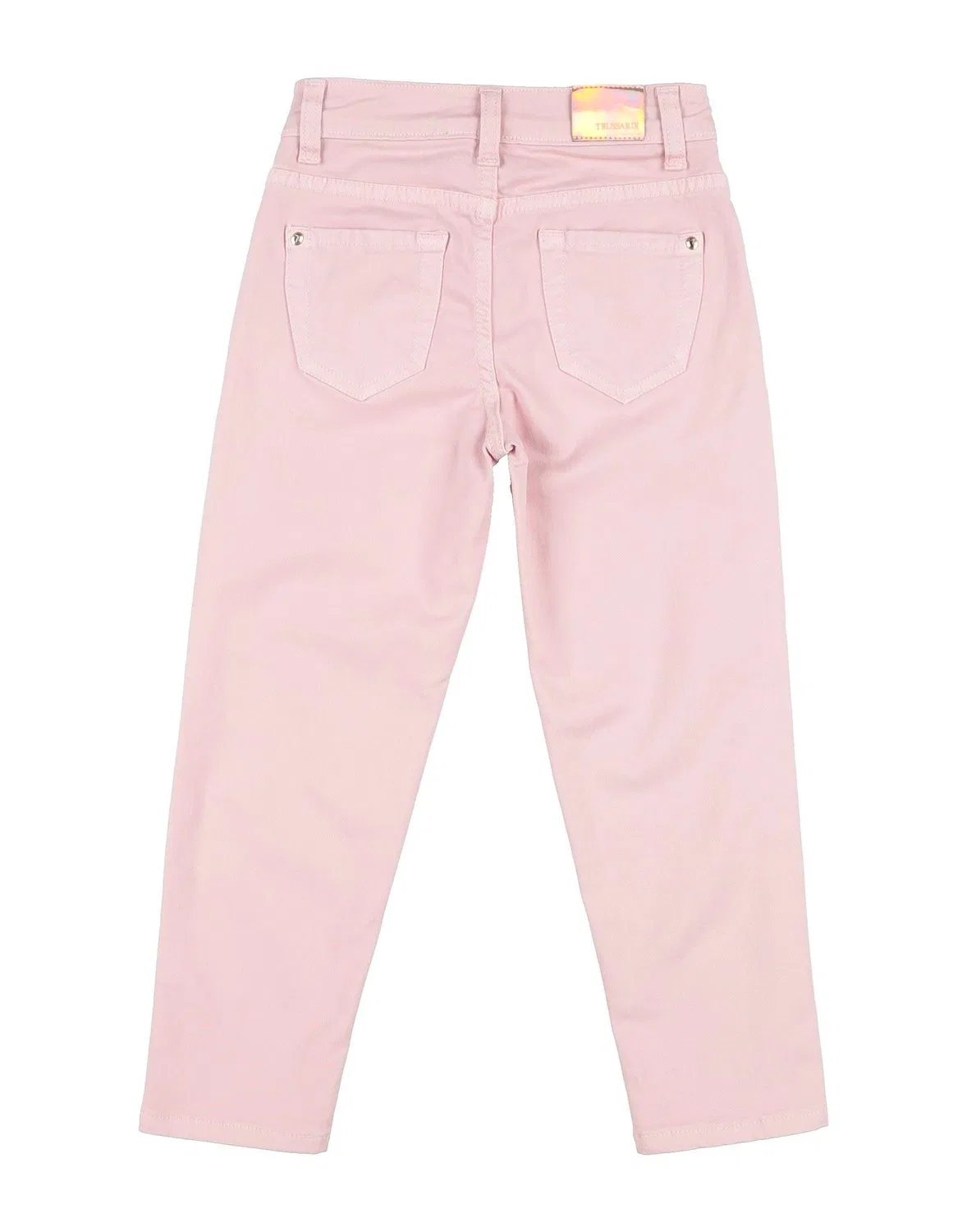 Детские брюки для девочек из габардина с логотипом Trussardi, Light Pink — фото 2