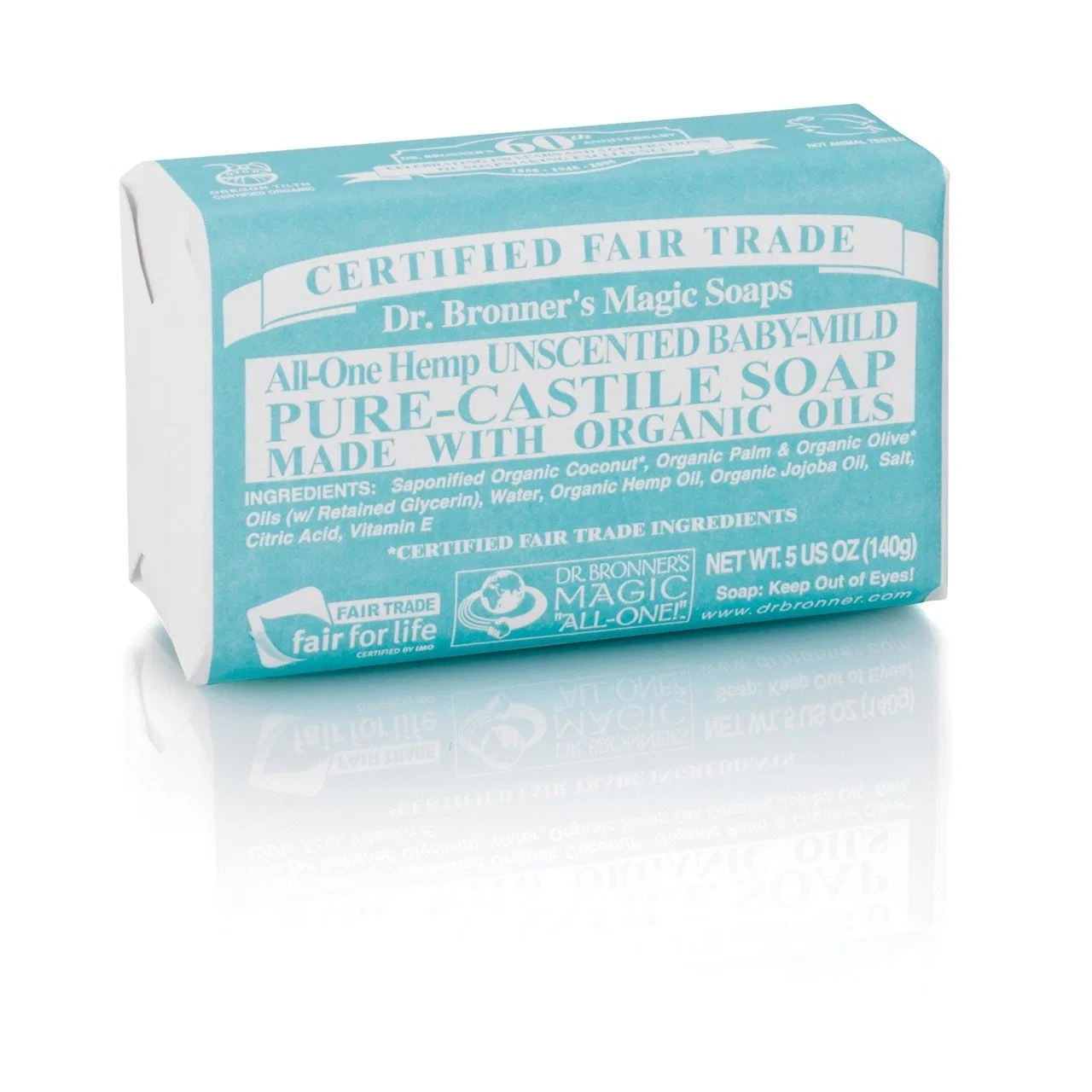 Мыло детское Dr. Bronner's Baby Mild, набор 10 шт., 140 г