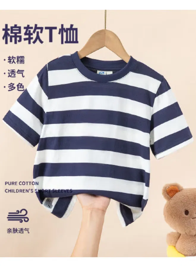 Футболка с коротким рукавом с полосками для мальчиков Jeanswest, синий