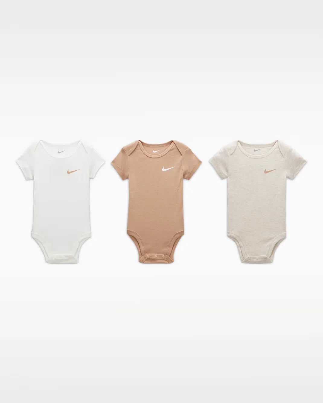 Детские боди (0-6 месяцев) (комплект из 3 штук) Nike Mini Me, Multi-Color