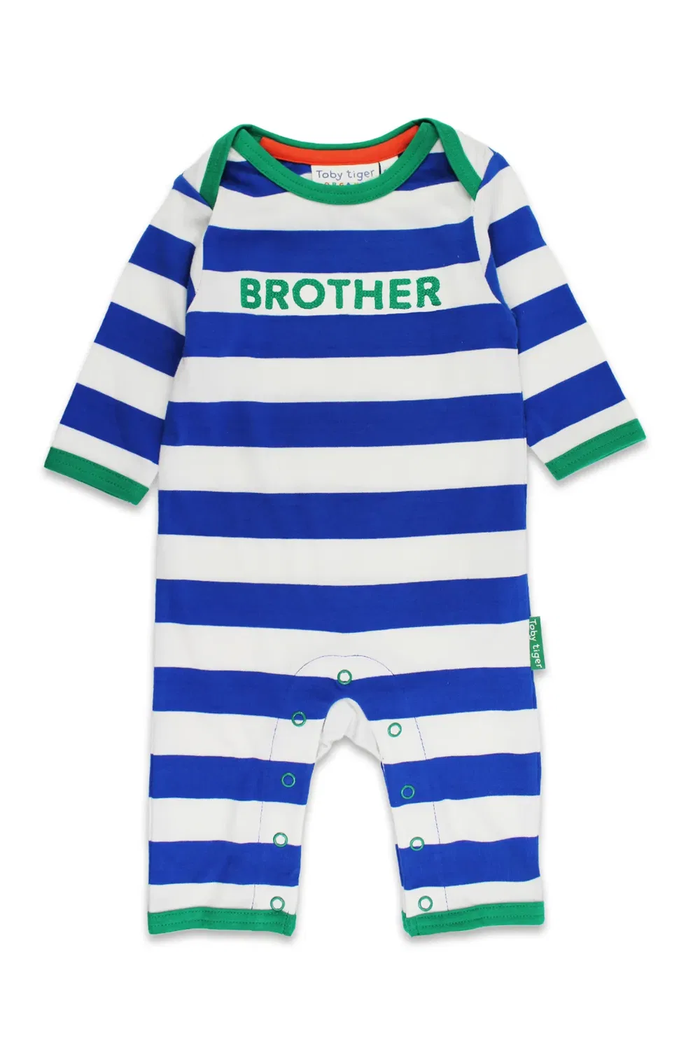 Детский слип с аппликацией Brother Stripe Toby Tiger, Blue