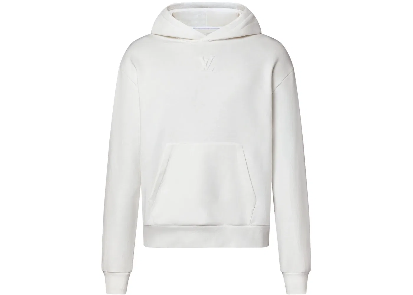 Мужской худи с тиснением Louis Vuitton, Milky White