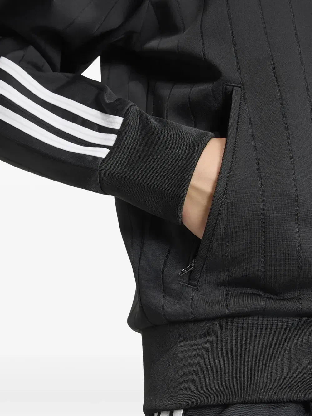 Куртка спортивная с полосками Adidas, черный — фото 3