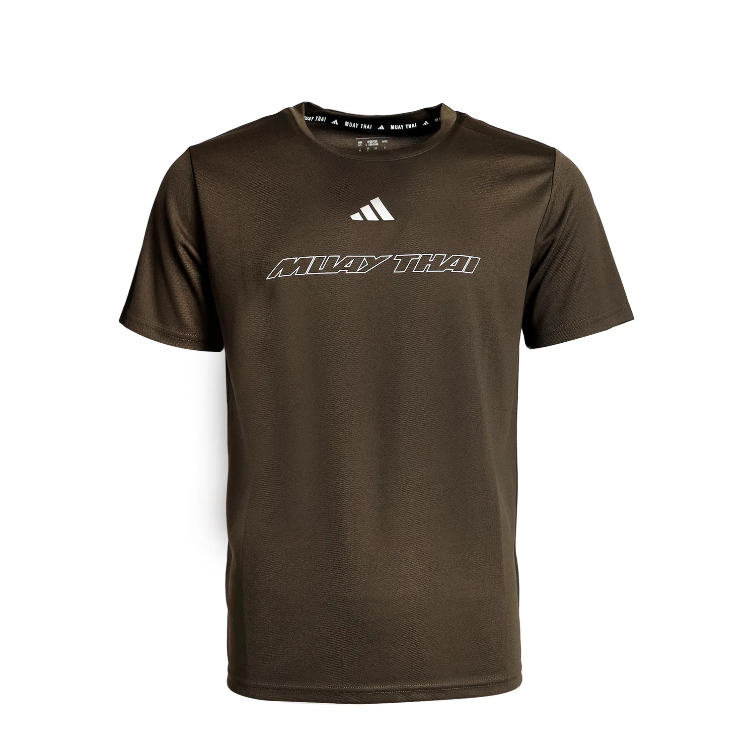 Футболка с коротким рукавом unisex Adidas, Olive Green/White