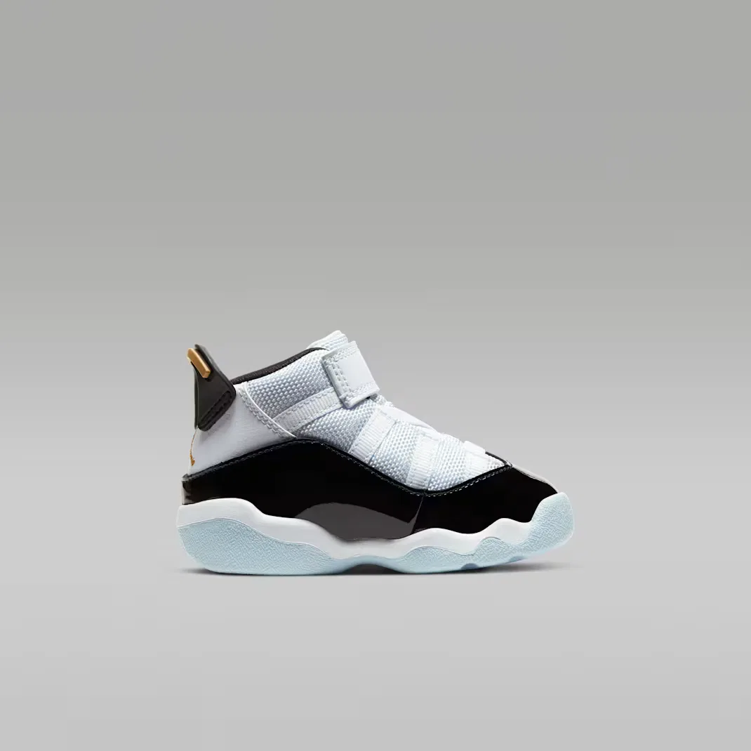 Обувь для младенцев/малышей Jordan 6 Rings, White/Black/Ice/Metallic Gold — фото 3