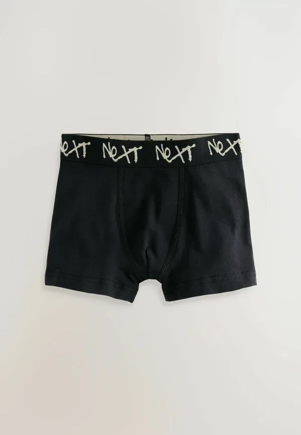 Трусы дышащие 10 pack Regular fit Next Black with graffiti waistband, черный — фото 2