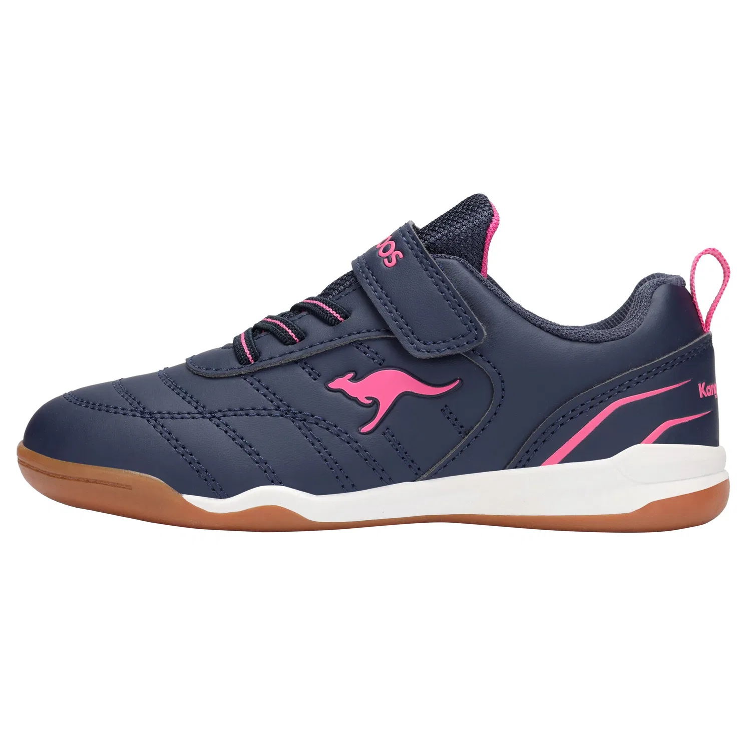 Детские кроссовки с инновационной системой ROOSFit 2.0 KangaROOS, Navy Blue/Pink