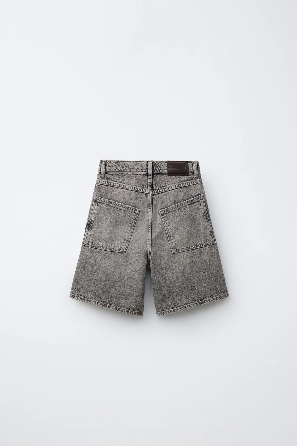 Супер свободные джинсовые шорты-бермуды ZARA, Brown — фото 2