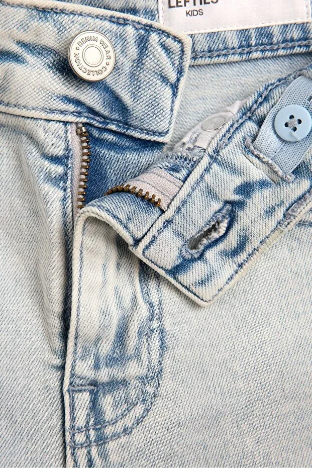 Детские шорты для мальчиков джинсовые Comfort Slim Denim Bermuda Shorts Lefties, Blue — фото 4