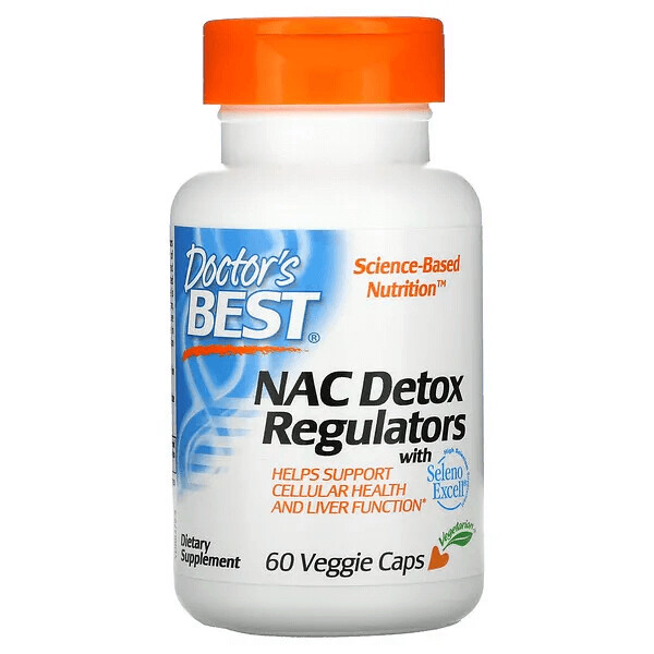

Регуляторы детоксикации NAC, Doctor's Best, 60 растительных капсул