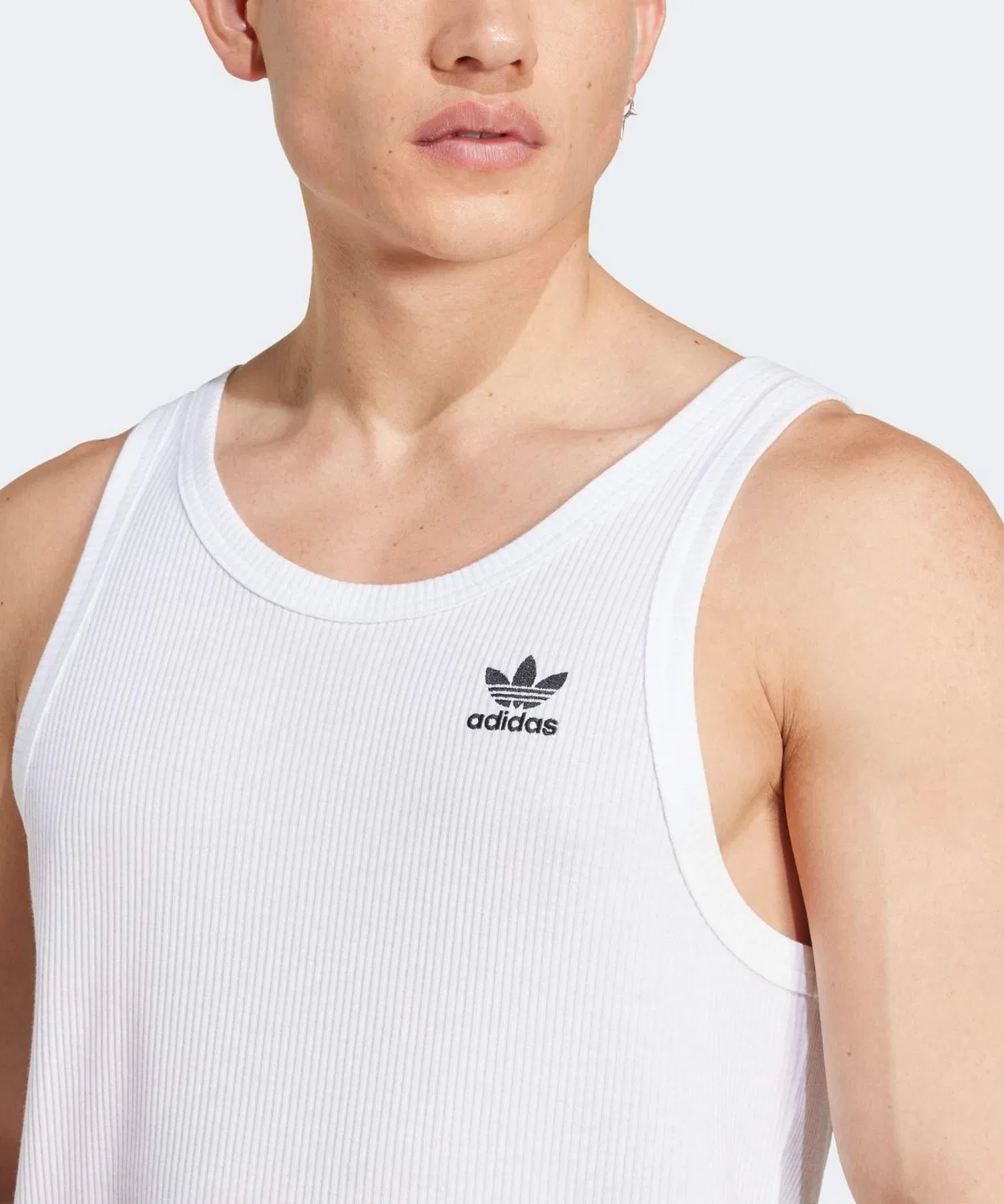 Мужская майка-безрукавка с логотипом Adidas Originals, Белый — фото 3