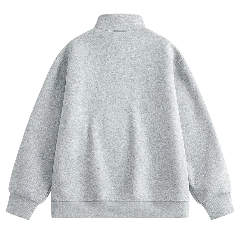 Детский свитшот унисекс с принтом MINISO, Gray Pea Green (Tai Chi Cat Chest Logo) — фото 4