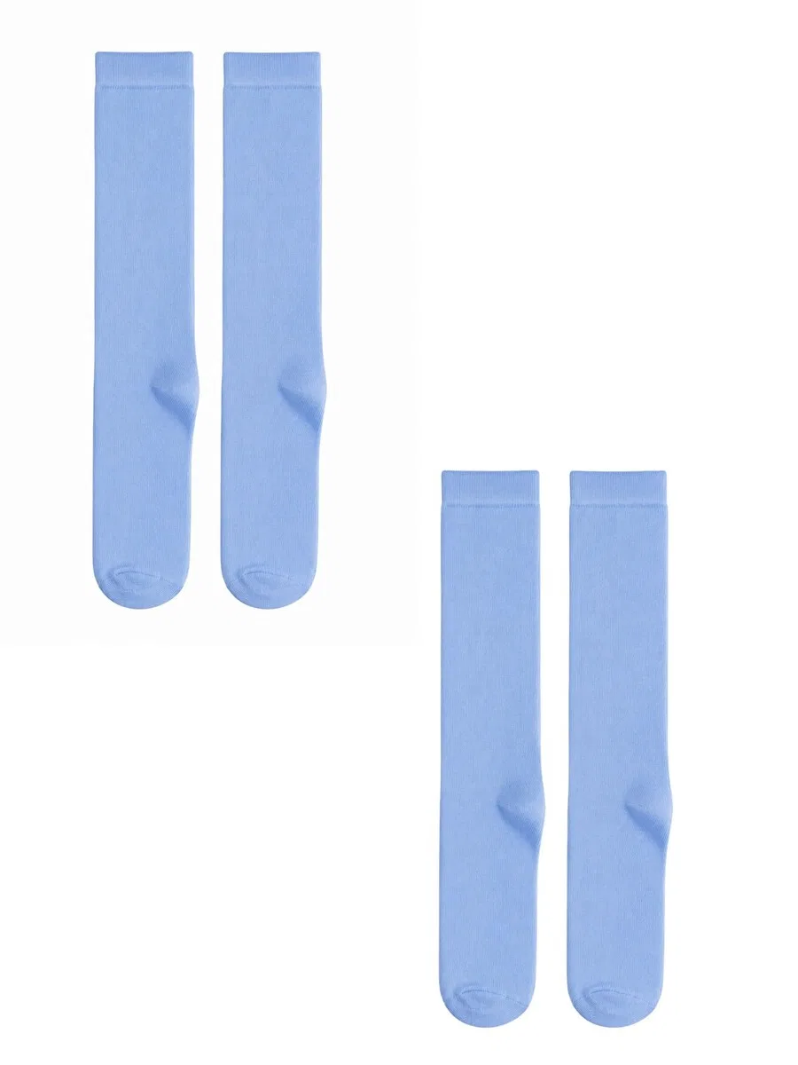 Носки Albero Natur 'Bio-Baumwoll-Kinderkniestrumpfe - 2er Pack' светло-голубого цвета — фото 2