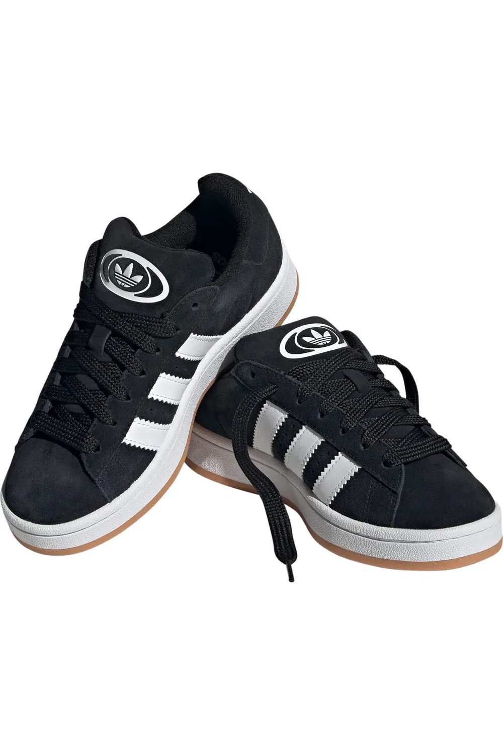 Детские кроссовки на шнуровке Campus 00s adidas, Black/White/White — фото 3