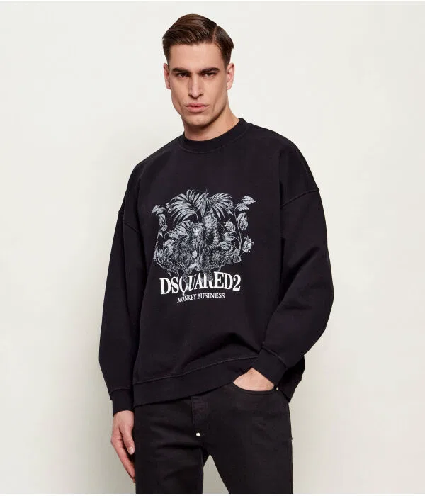 Мужской пуловер Relaxed Fit Dsquared2, черный