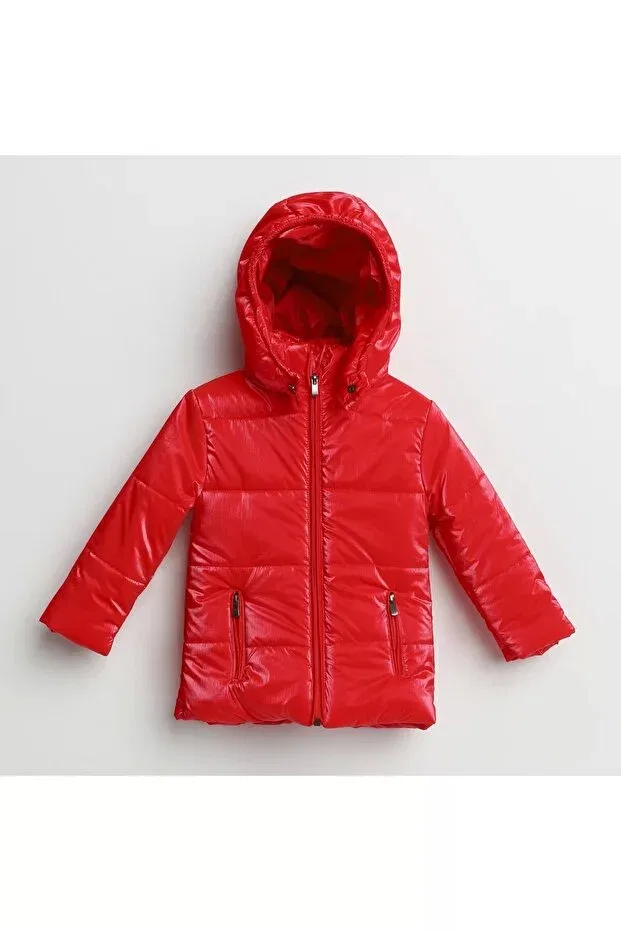 Детское пальто для девочек с капюшоном Nanica Kids, Red