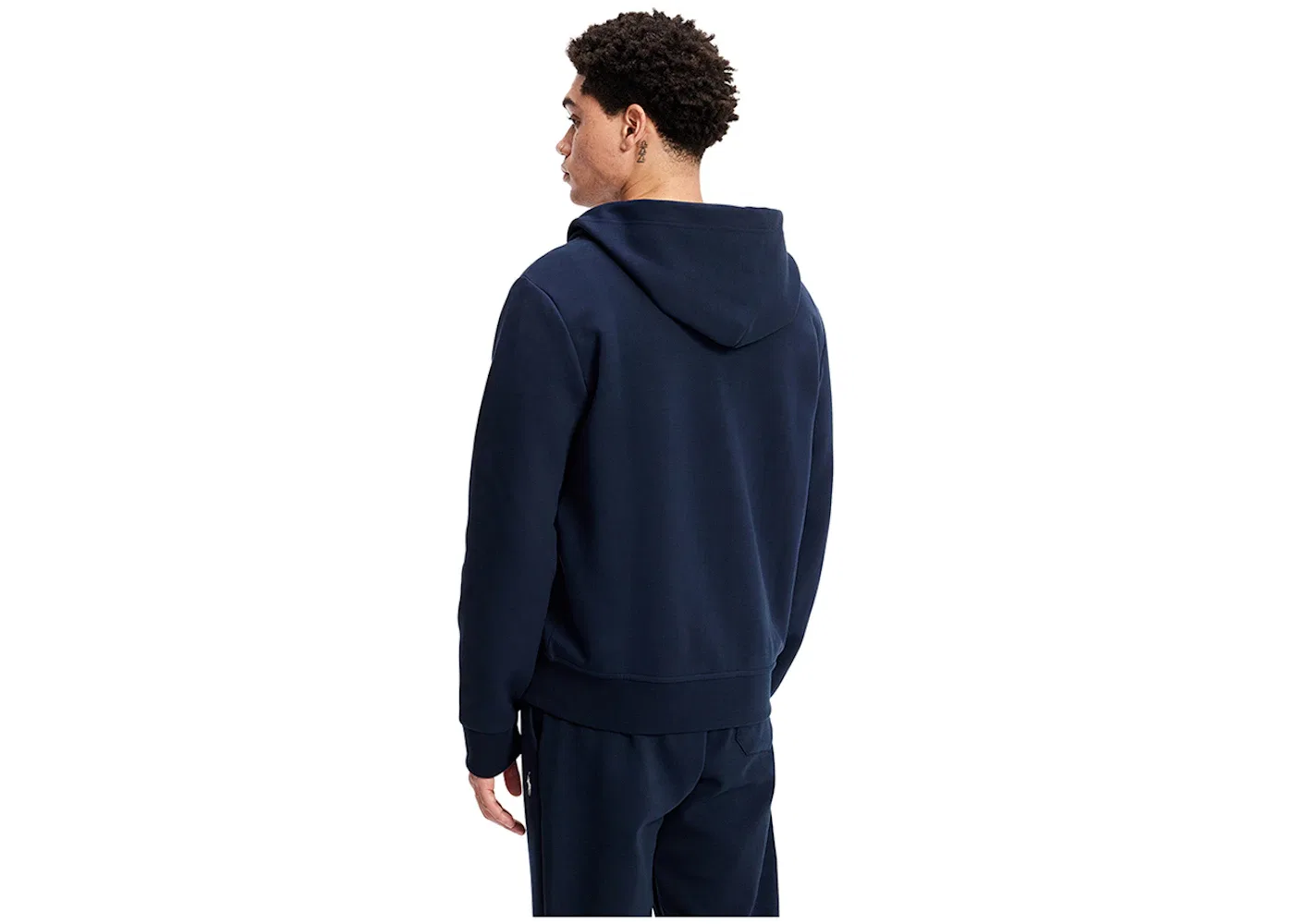 Мужская худи на молнии с капюшоном с принтом Hoodie Polo Ralph Lauren, Aviator Navy/White — фото 3