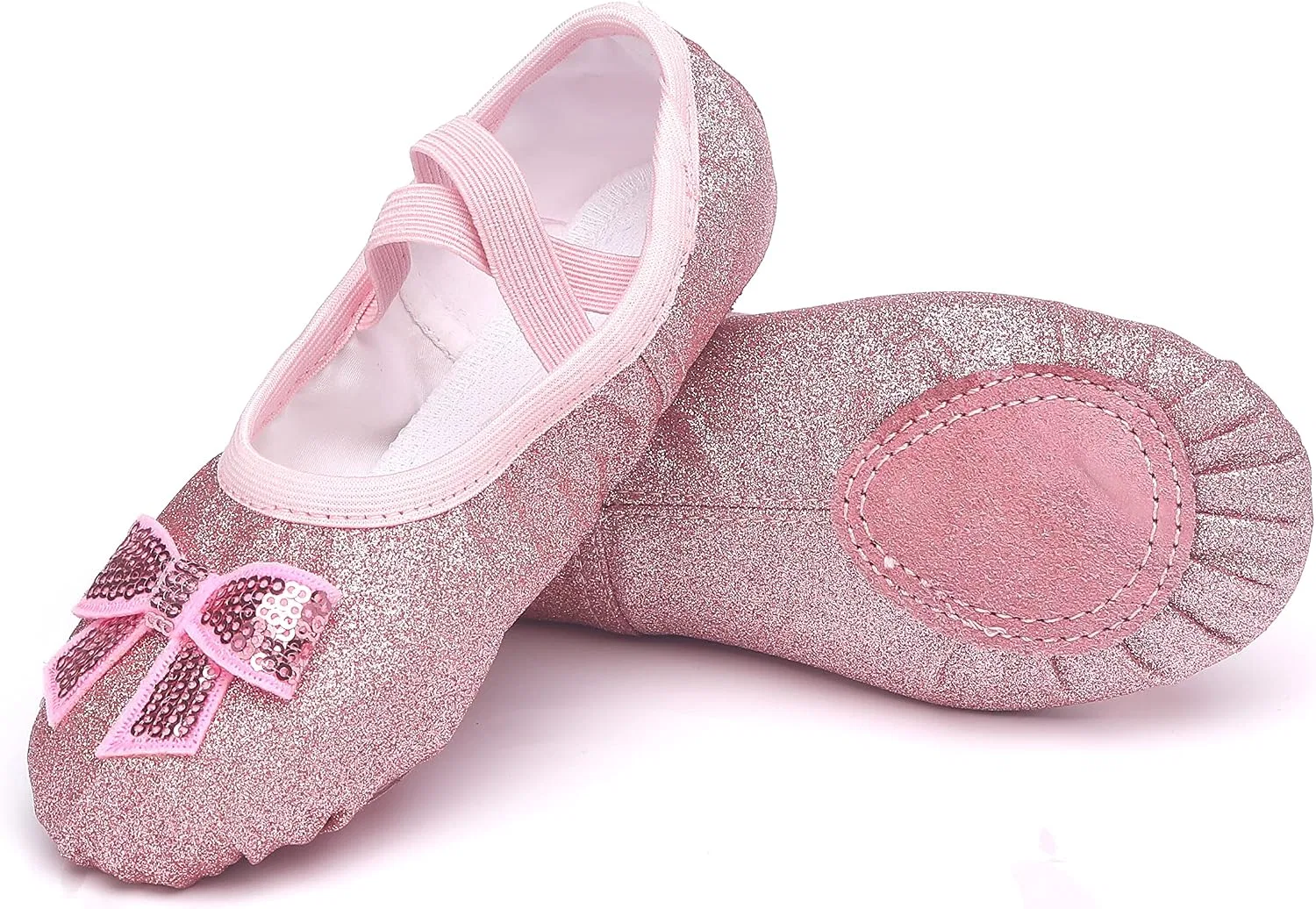 Детские балетки для девочек с блестками Anproity, Glitter Rose