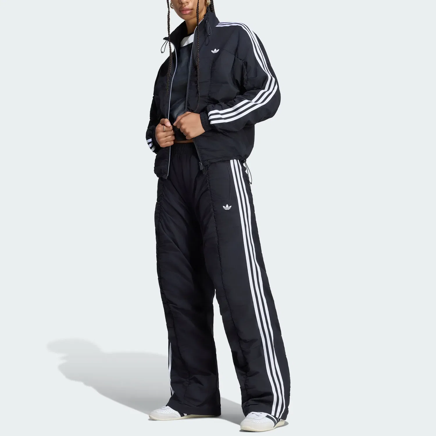 Женская куртка с воротником-стойкой Adidas Originals ADILENIUM, Black — фото 4