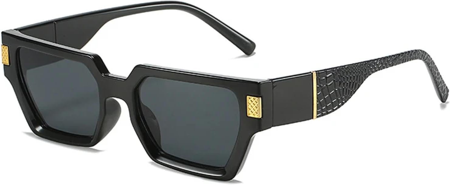 

Модные классические солнцезащитные очки с маленькими заклепками для женщин и мужчин, винтажные, стильные, для вождения и путешествий, с защитой от УФ-излучения UV400 TKKTLLT, Black Gray