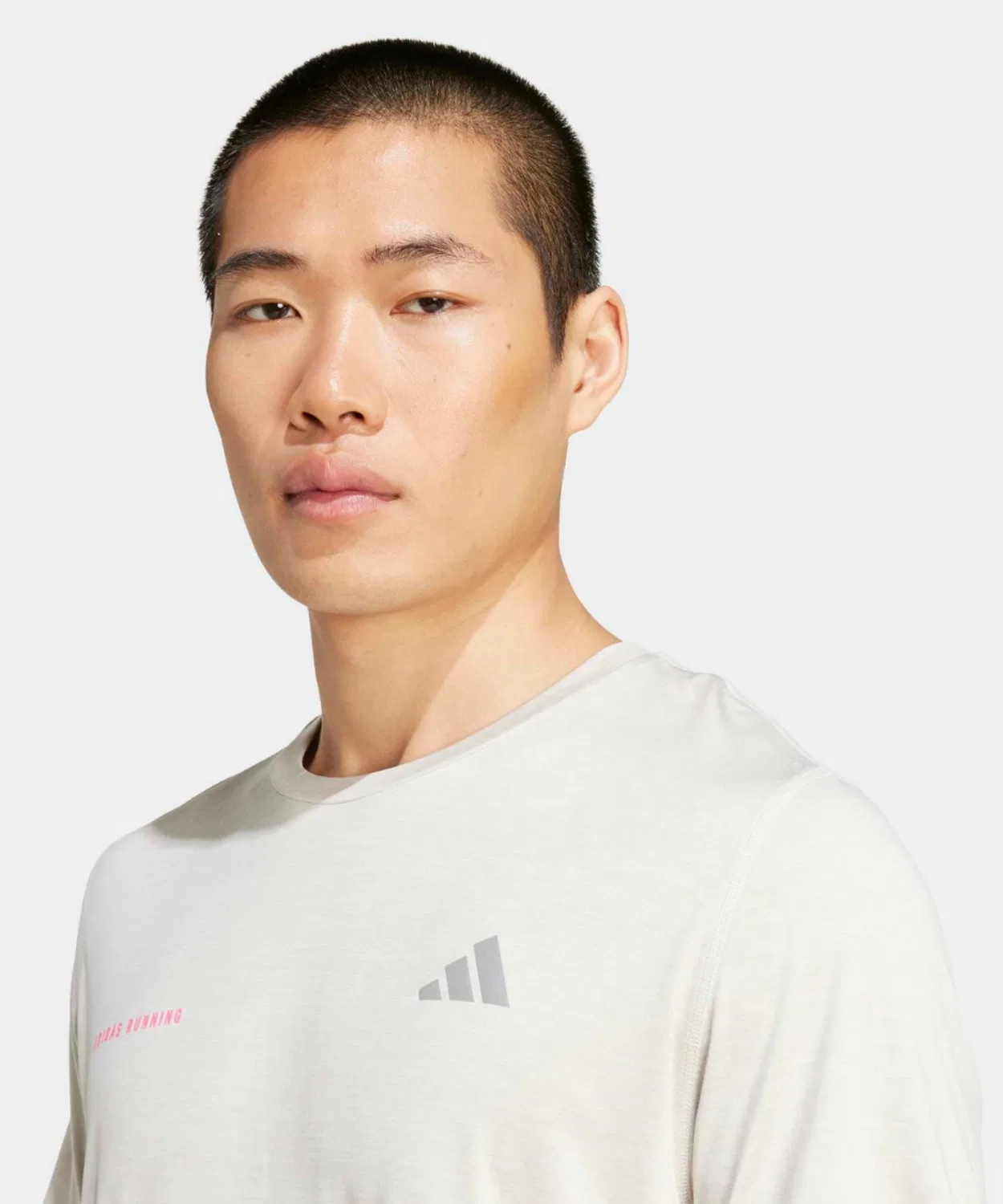 Мужская футболка с принтом Own the Run Melange Adidas, Серый — фото 4