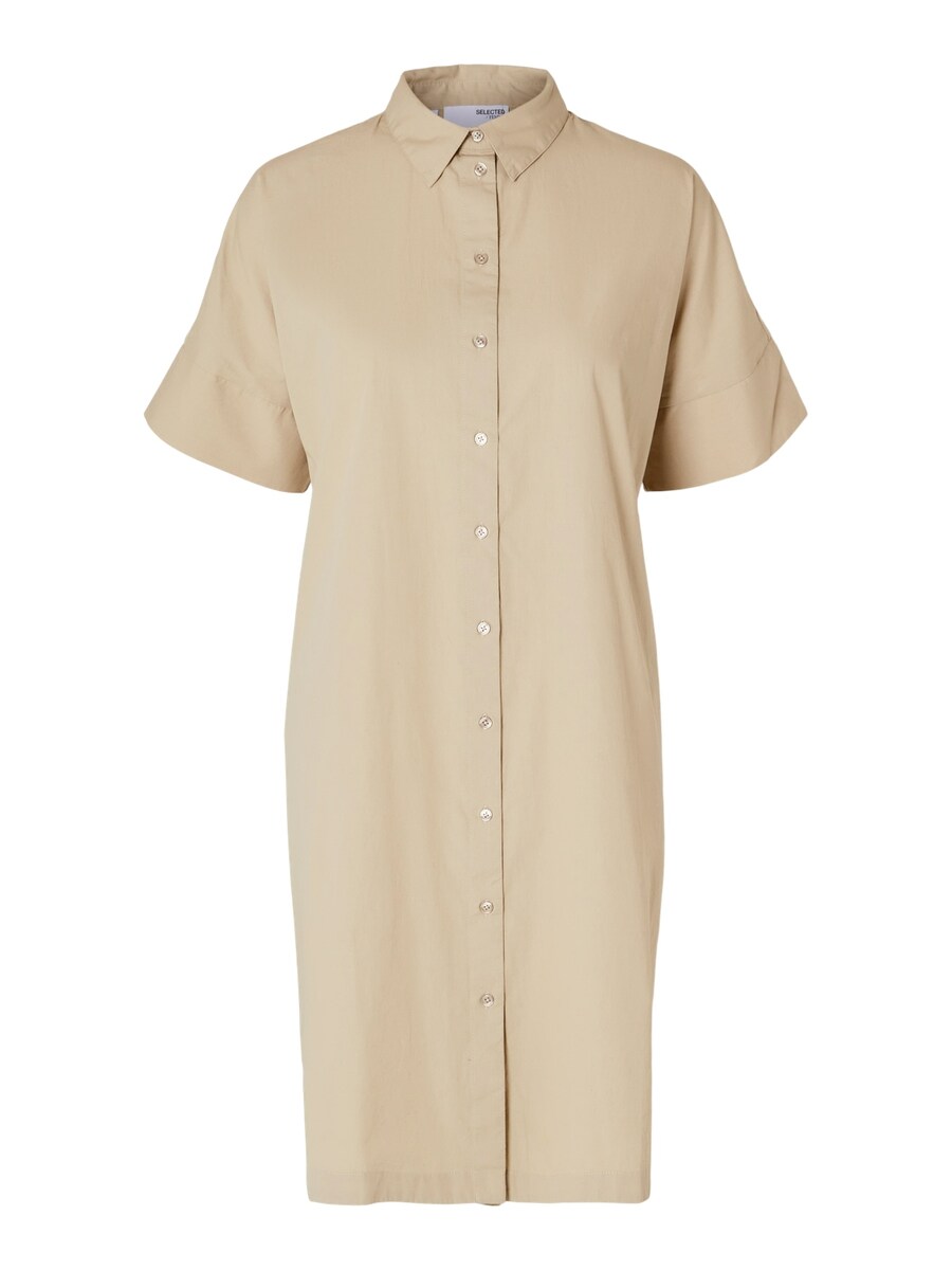 

Платье рубашка SELECTED FEMME Shirt Dress Blair, бежевый