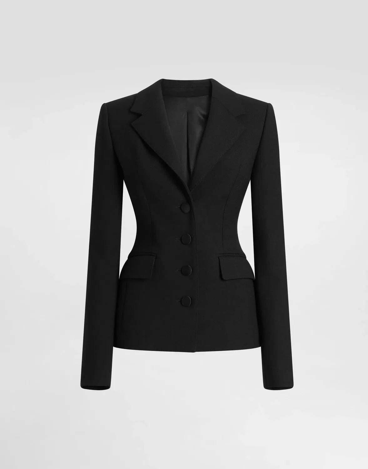 Жакет из двойного шерстяного крепа Dolce & Gabbana, черный