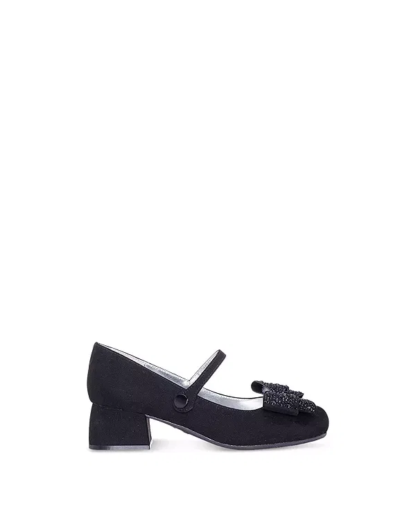 Детские классические туфли для девочек с мыском квадратной формы Nole Dressy Maryjane Shoes Nina, Black Micr — фото 2