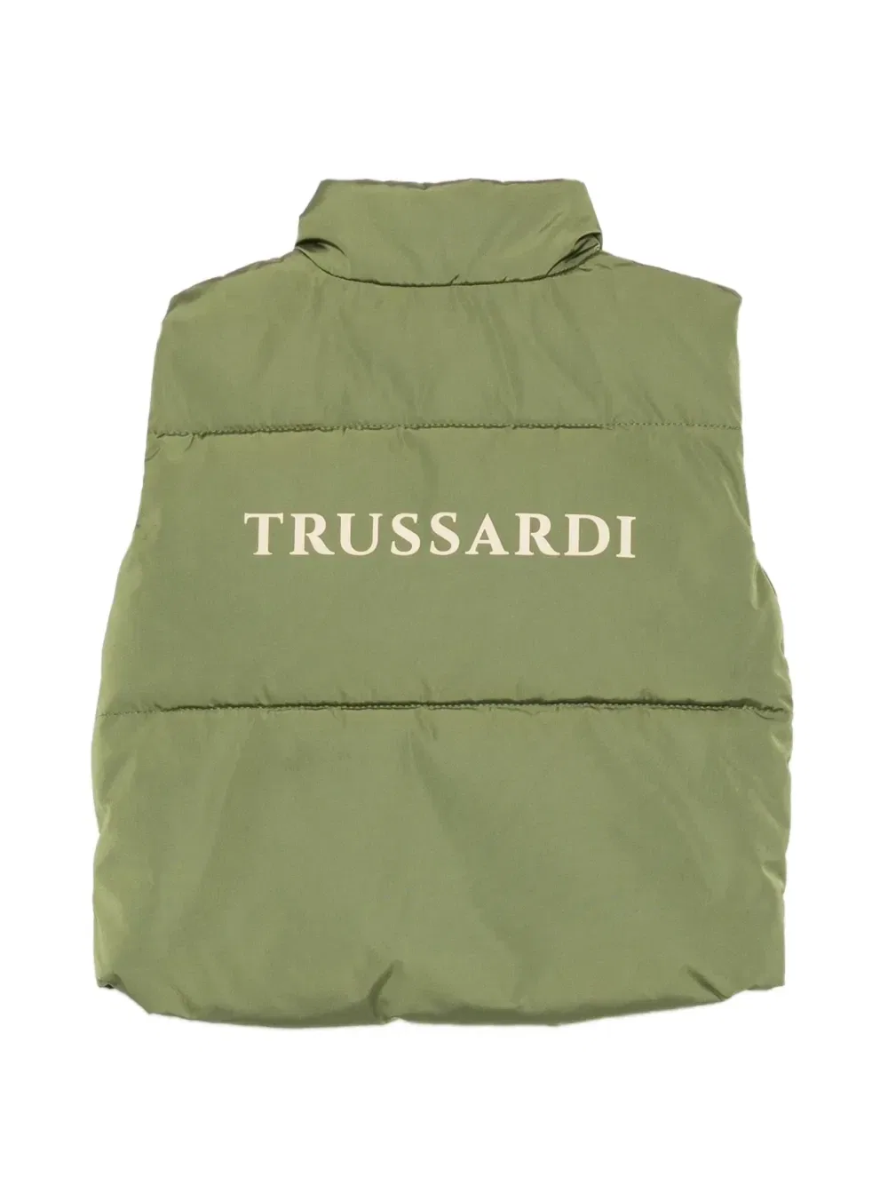 Стеганый жилет с логотипом TRUSSARDI JUNIOR, зеленый — фото 2