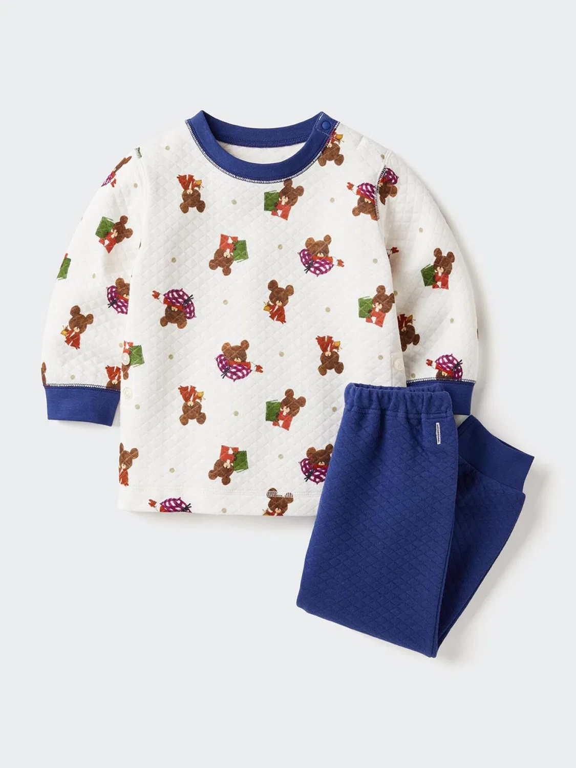Пижама детская с длинным рукавом UT The Bears' School, Uniqlo, синяя
