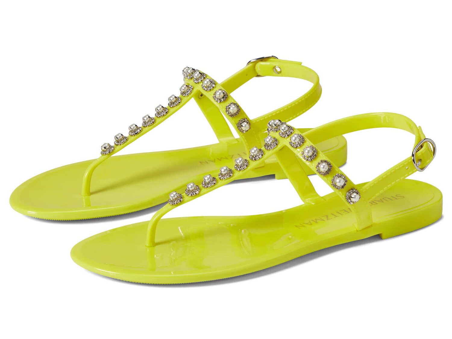 

Сандалии Stuart Weitzman, Goldie Pearl Crystal Jelly