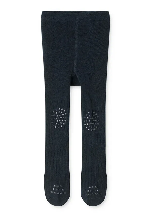 Комплект из 3 колготок с антискольжением, хлопок, Tinyone, Navy Blue, темно-синий — фото 2