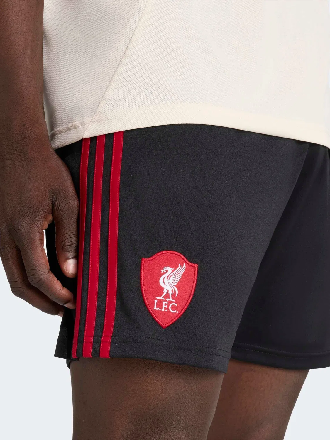 Шорты футбольные Liverpool FC Away adidas, черный — фото 4