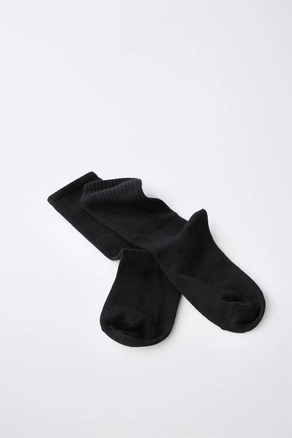 Набор из 3 ребристых носков до середины икры. ZARA, Black — фото 3