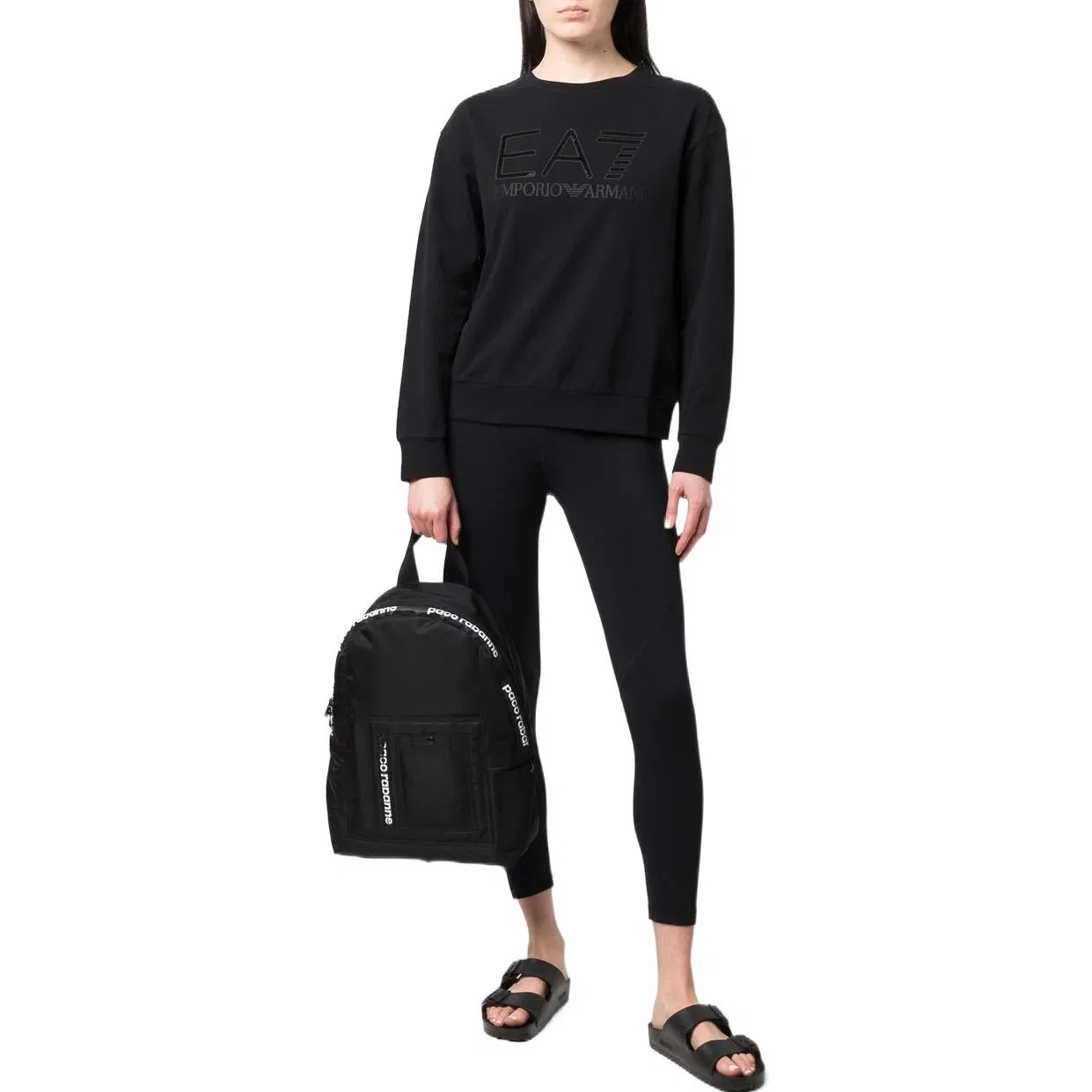 Женский свитшот EMPORIO ARMANI EA7, Black — фото 3