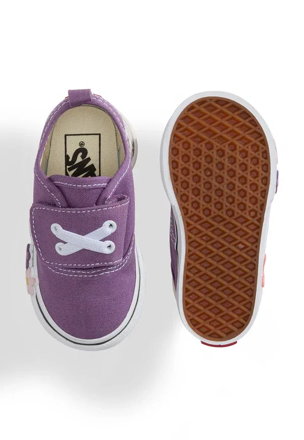 Ботинки с цветочной аппликацией Authentic elastic Vans, Prism Purple, фиолетовый — фото 3