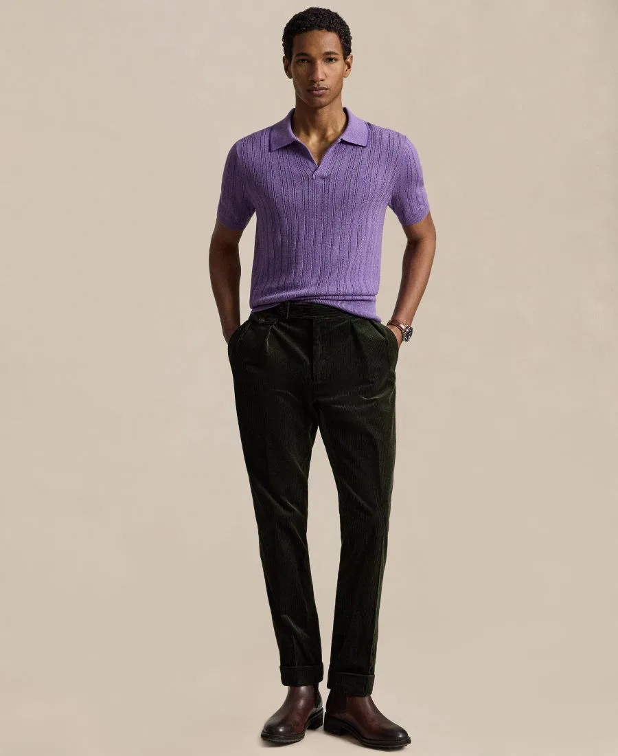 Мужская футболка-поло с текстурой Polo Ralph Lauren, Light Coronet Purple Heather — фото 2