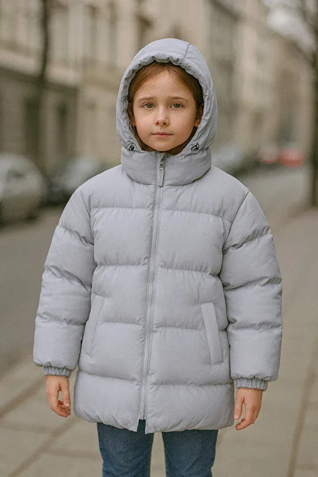 Детское пальто для девочек с длинным рукавом Care G-Serko, Gray