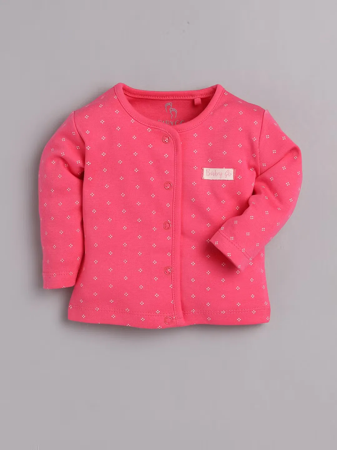 Комплект футболок с длинным рукавом, 3 шт, Baby Go, фуксия — фото 2