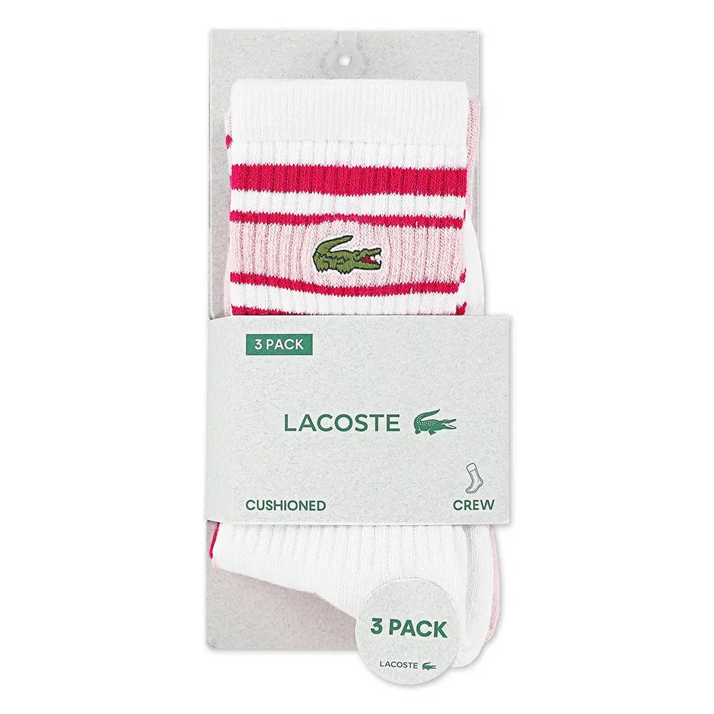 Носки Lacoste Kids Stripe Crew 3 пары, мультиколор — фото 3