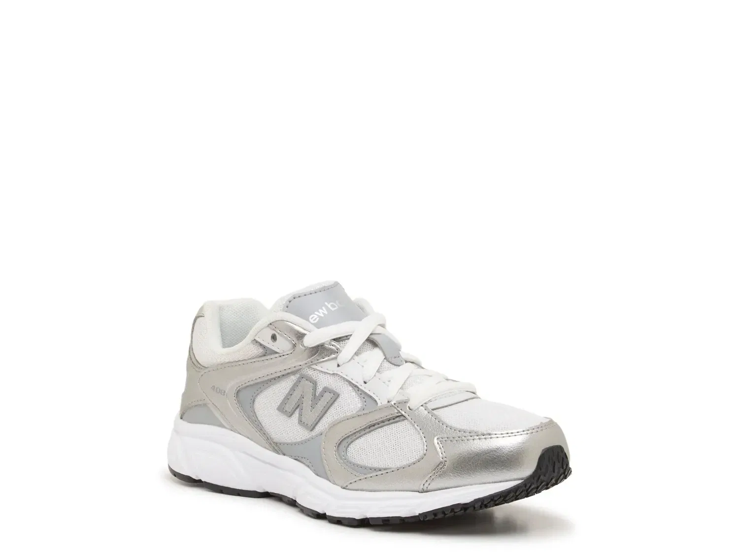 Кроссовки 408, New Balance, белый/серебристый