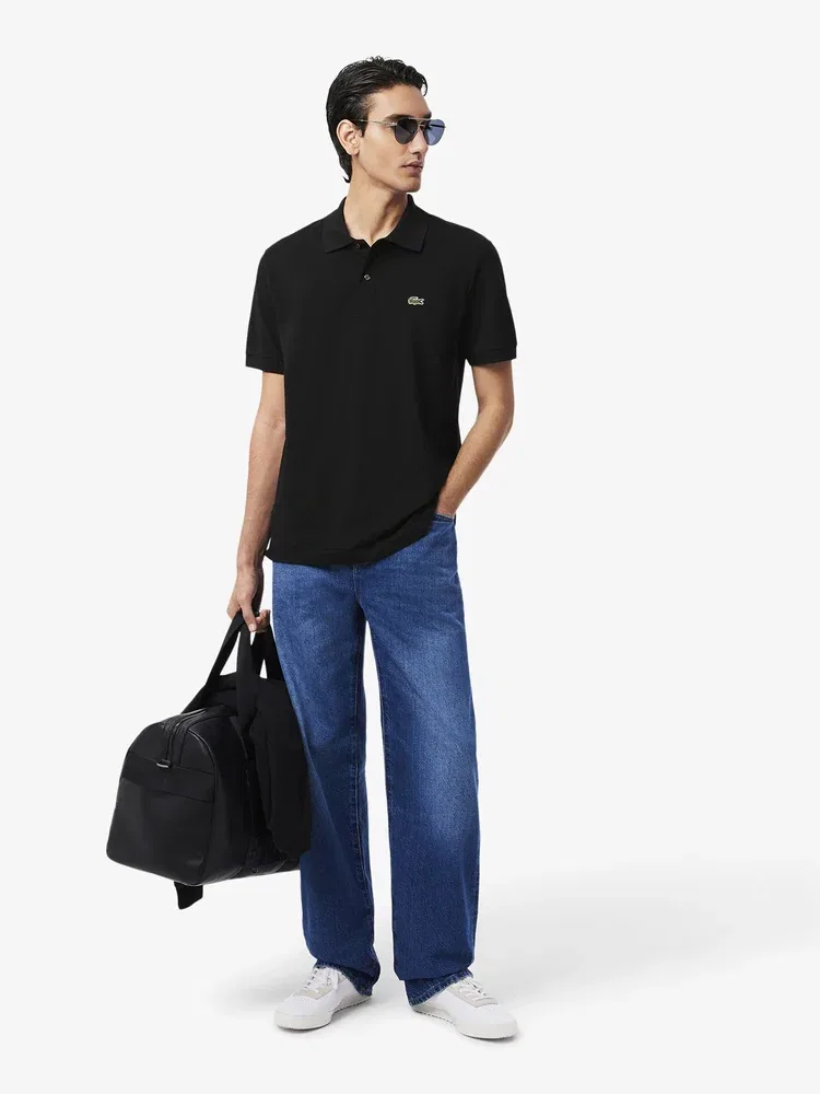 Футболка поло LIGHT, классическая посадка LACOSTE, Black — фото 4