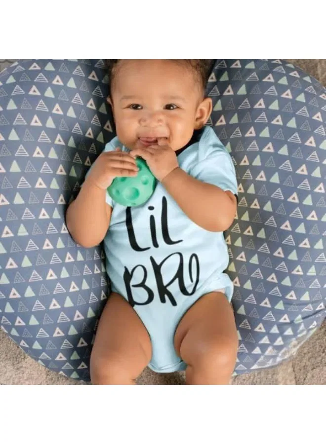 Боди-комбинезон с принтом Lil Bro Matching Family Outfits, синий