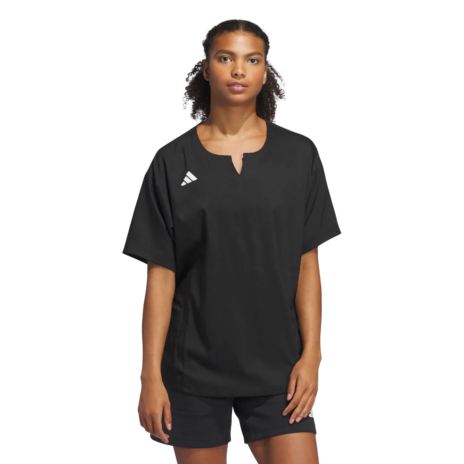 Унисекс свободная куртка Adidas, черный — фото 2