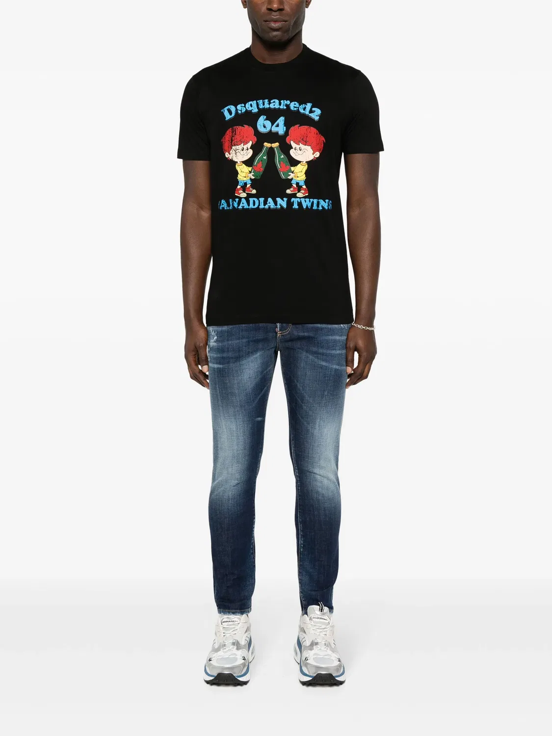 DSQUARED2 Черная футболка Cool Fit из хлопка — фото 2