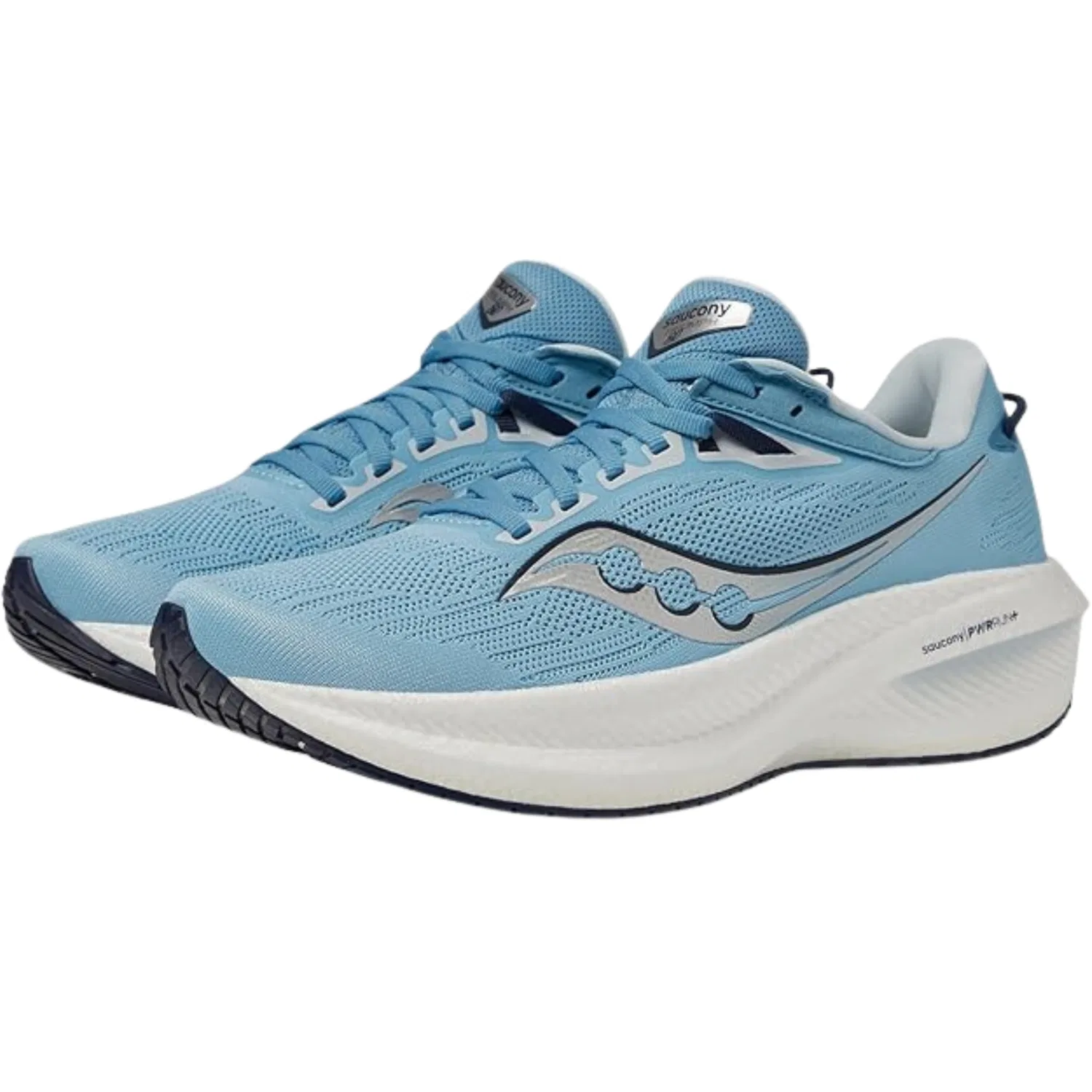 Детские кроссовки для девочек беговые Triumph 21 Saucony, Navy Blue Breezes — фото 3