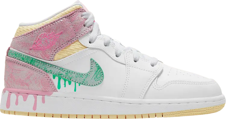 

Кроссовки Air Jordan 1 Mid SE PS Ice Cream, белый, Белый;серый, Кроссовки Air Jordan 1 Mid SE PS Ice Cream, белый