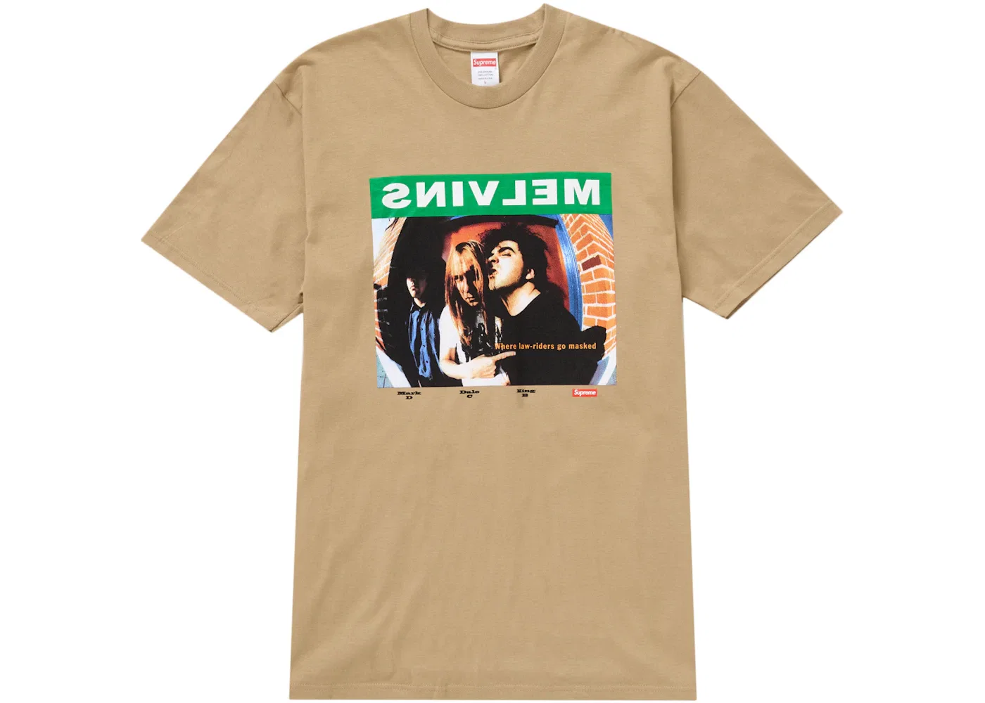 Мужская футболка с принтом Supreme Melvins Prick Tee, Khaki