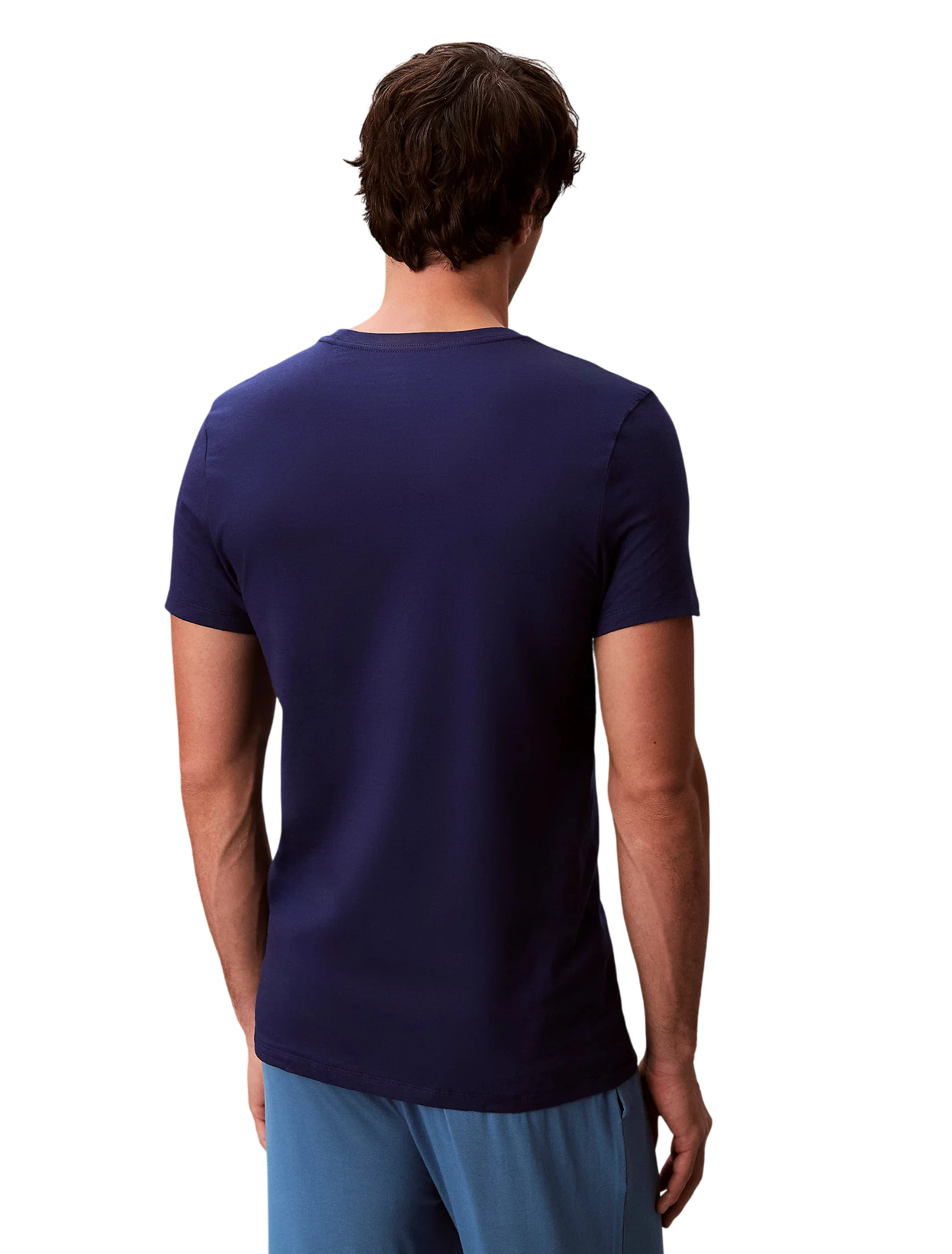 Комплект футболок Calvin Klein Crew Neck 3 шт, темно-синий/голубой/синий — фото 3