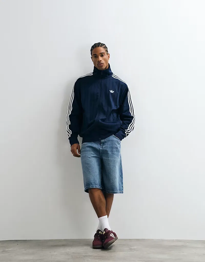 Куртка спортивная Firebird Drop Needle Adidas Originals, темно-синий — фото 3